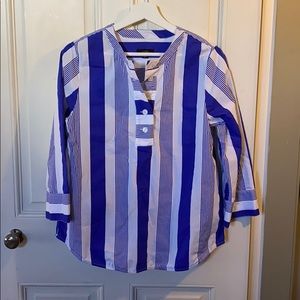 Striped tunic by J. Crew 3/4 sleeve